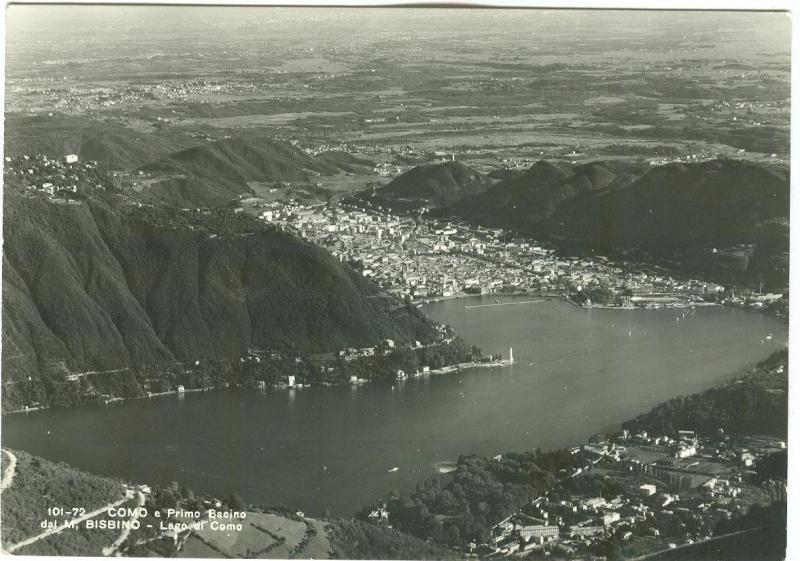 Italy, COMO, a Primo Bacino dal M. Bisbino, Lago di Como, unused real photo