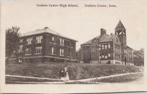 Guthrie Center IA Iowa Guthrie Center High School c1926 Enos Hunt Postcard H20