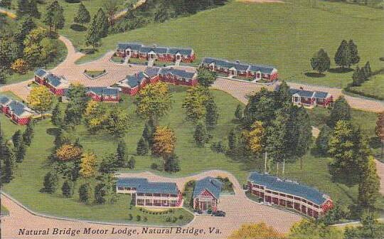 Virginia Natural Bridge Natural Bridge Motor Lodge 1955 Albertype