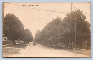 DS3/ Cadillac Michigan RPPC Postcard c1910 Cass Street Homes Auto 17