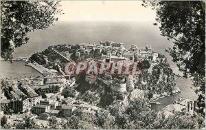 Modern Postcard Principality of Monaco Monaco city on a rock