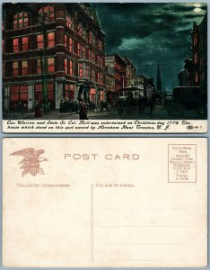 TRENTON N.J. WARREN & STATE STREET ANTIQUE POSTCARD