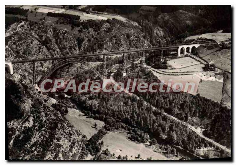 Old Postcard Aerial view of Garabit Viaduct over the Truyere