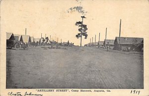 Artillery Street at Camp Hancock Augusta, Georgia, USA Military Postal Used D...