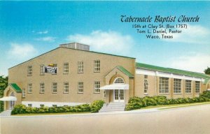 Texaco Waco Tabernacle Baptist Church roadside 1940s MWM Postcard 22-4258