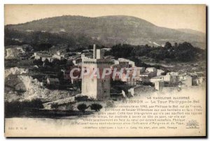 Old Postcard Vaucluse Avignon illustrates the Tour Philippe le Bel