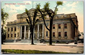 Vtg Columbus Ohio OH Memorial Hall 1910s View Old Postcard