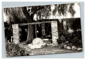 Vintage 1950's RPPC Postcard Courtyard Mission San Juan Capistrano California