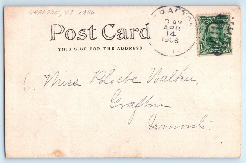 RPPC Beagle Dog Pulling Sled Real Photo Postcard