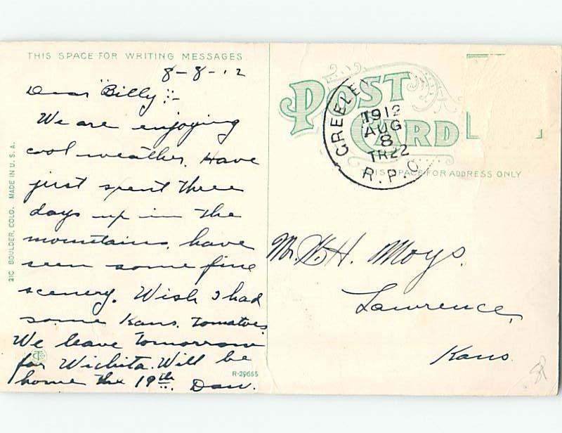 Divided-Back RUSTIC SCENE Boulder Colorado CO hk4007