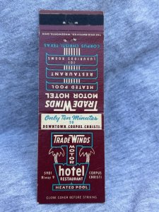 Vintage Matchbook: Trade Winds Motor Hotel Corpus Christi, Texas MB77