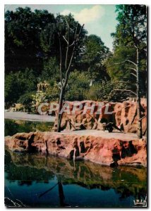 Postcard Modern Lyon Tete d'Or Park Monkey Island