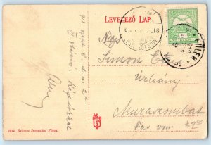 Nógrád County Slovakia Postcard View of Castle of the Ears 1912 Antique Posted