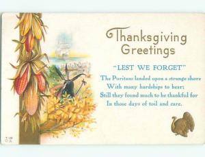Divided-Back THANKSGIVING SCENE Great Postcard AA0536