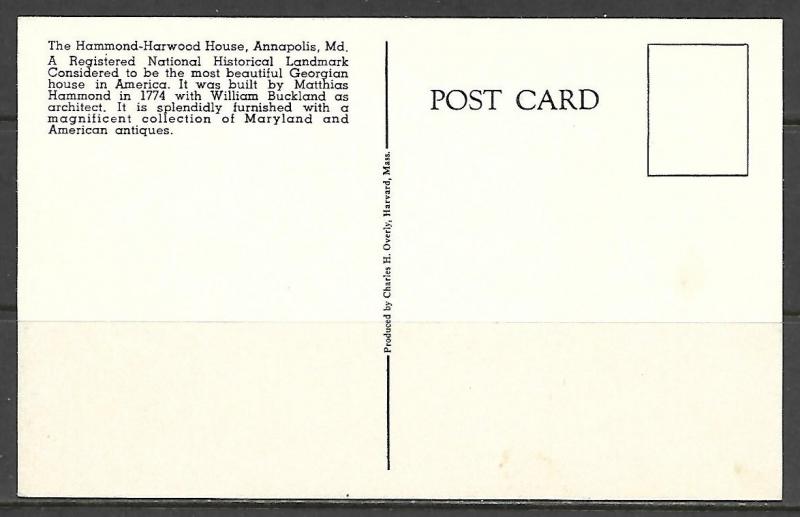 Maryland, Annapolis - Hammond-Harwood House - [MD-032]