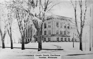 Lincoln County Courthouse Real Photo - Ivanhoe, Minnesota MN  