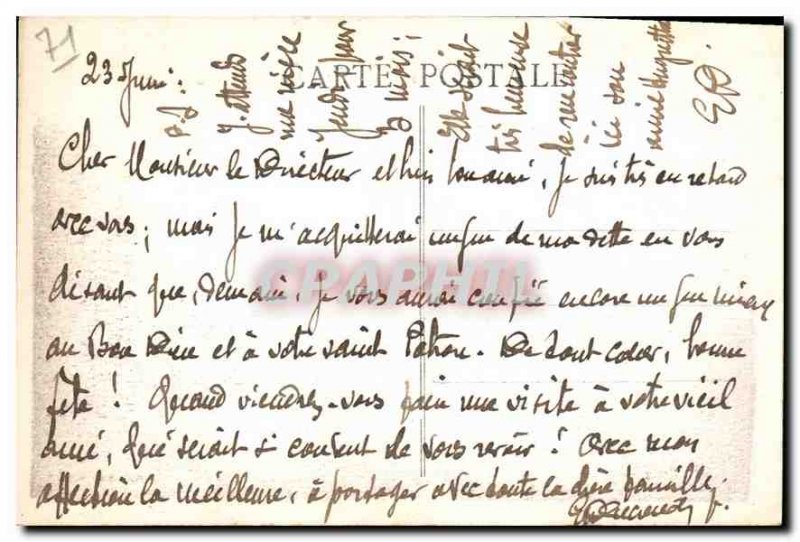 Marcigny Old Postcard General view