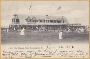 Southampton, Long Island, New York-Playing badminton at the Meadow club-1906