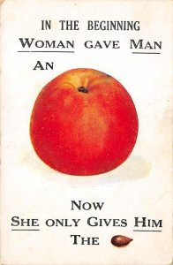 Woman gave Man an Apple, Now She Only Gives Him the Seed. Puzzle Unused 