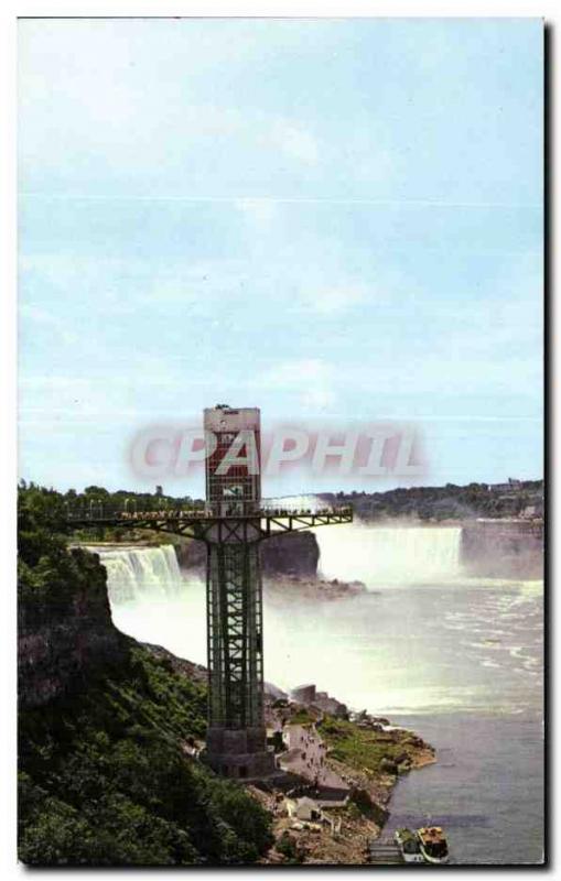 Old Postcard General view Of Niagara Falla Showing Observation Tower