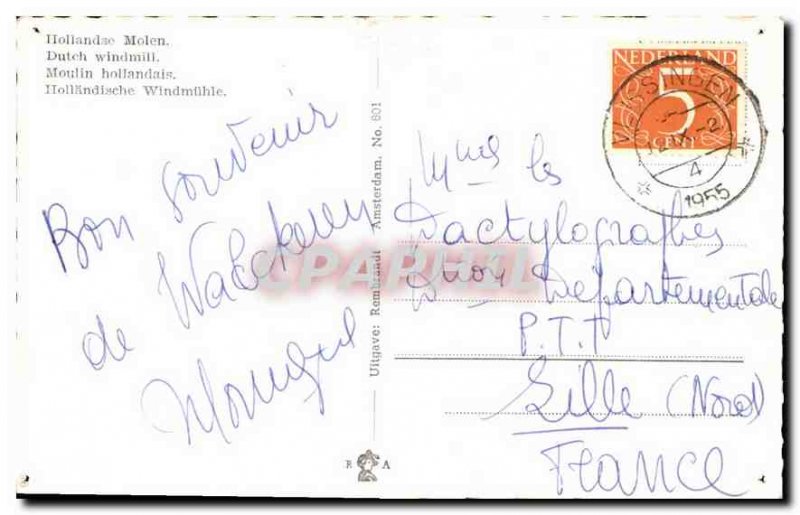 Postcard Old Dutch Mill