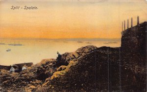 SPLIT CROATIA ~ SPALATO~1900s JOSIPA KARAMANA SUNSET PHOTO POSTCARD