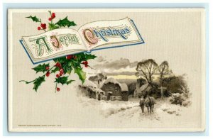 New Year's John Winsch 1913 Auburn New York Embossed Vintage Antique Postcard 