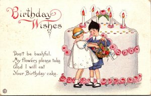 Birthday With Children and Birthday Cake