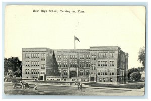 c1910 The New High School Building Torrington Connecticut CT Antique Postcard 