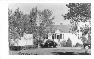 F50/ Broadus Montana RPPC Postcard c1950s Powder River Court House
