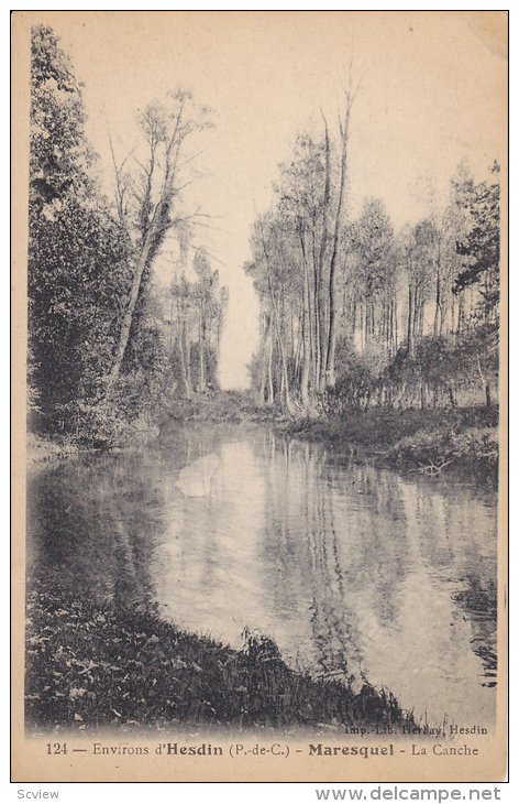 La Canche, Environs d'HESDIN (Pas de Calais), France, 1910-1920s