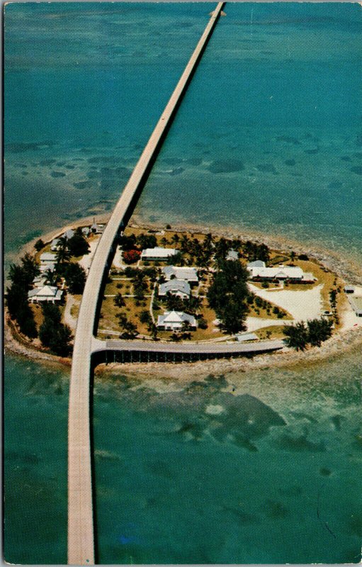 Vtg 1950s Pigeon Key Seven Mile Bridge Key West Florida FL Unused Postcard