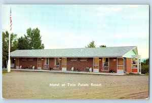 c1950's Motel At Twin Points Resort & Restaurant Two Harbors Minnesota Postcard