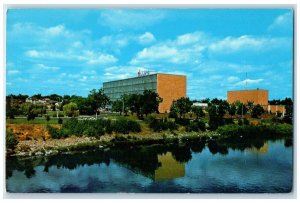 c1960 New Washington Water Power Building Bridge Spokane Washington WA Postcard