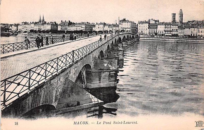 Le Pont Saint Laurent Macon France Unused 