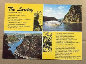 UNUSED POSTCARD -   THE LORELEY ON THE RHINE, GERMANY