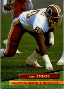 1992 Fleer Football Card Fred Stokes Washington Redskins sk21430