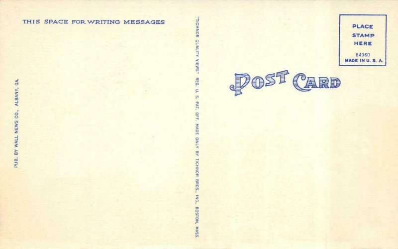 VALDOSTA, Georgia GA    COURT HOUSE  Courthouse   c1940's Tichnor Linen Postcard