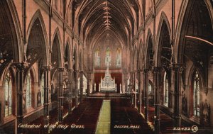 Vintage Postcard 1916 Cathedral of the Holy Cross Parish Boston Massachusetts MA