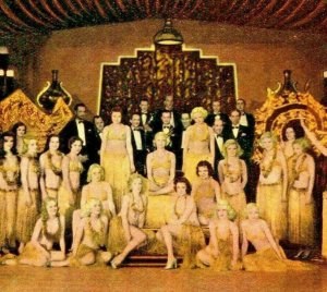 Ensemble Famous Hollywood Cabaret Restaurant New York NY NYC 1930s Postcard UNP