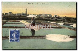 Postcard Old Batz Swamp of salt View