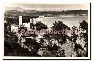 Postcard Old Corniche d'Or the castle of Napoule and the Alpine chain