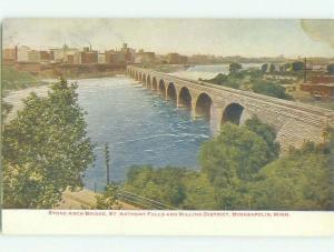 Divided-Back BRIDGE SCENE Minneapolis Minnesota MN HJ1442