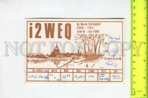 467028 1983 year Italy Pavia radio QSL card to USSR