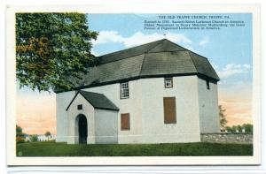 Old Trappe Church Trappe Pennsylvania 1920s postcard