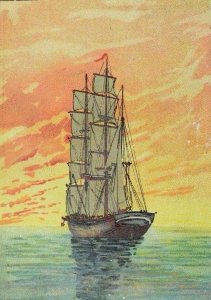 1880's-90's The Bee Hive Toys Of All Kinds Sunset Sailing Ship Sea P62