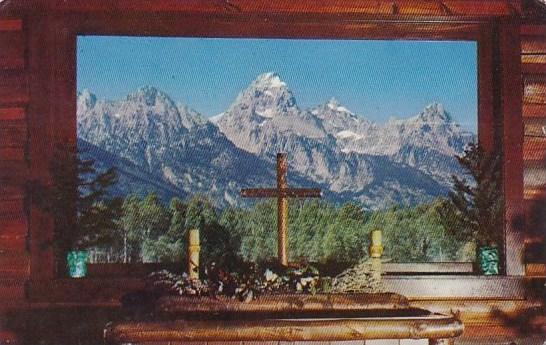 Altar And Window Chapel Of The Transfiguration Moose Wyoming 1959