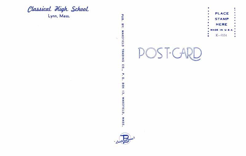 Postcard SCHOOL SCENE Lynn Massachusetts MA AS1099