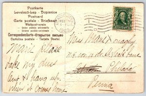 Atlantic City New Jersey Greetings~Dutch Boy with Flower Baskets~1908 Emboss PC