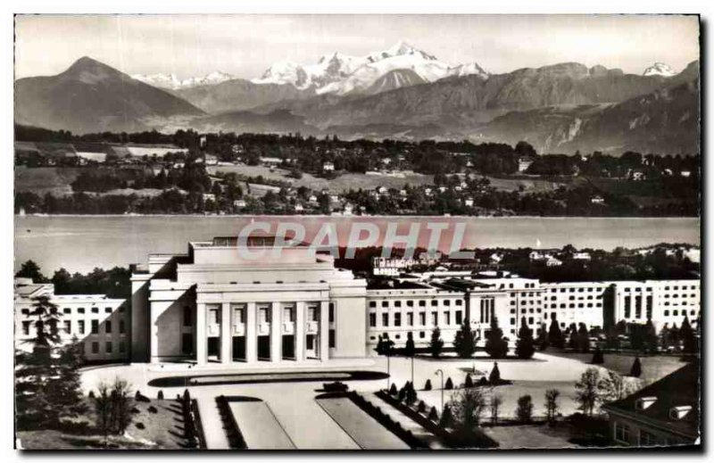 Old Postcard Geneva Palace of the United Nations